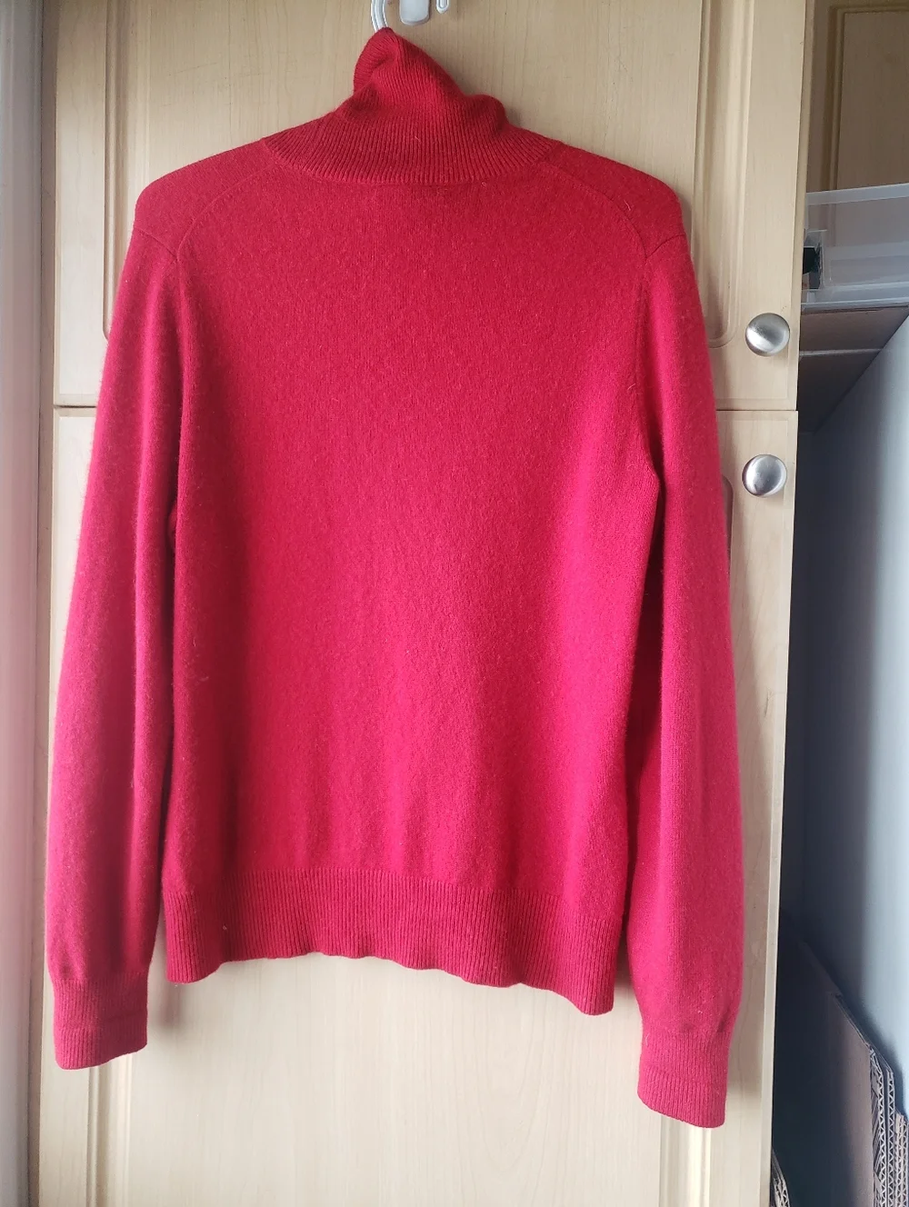 Lands' End 100% Cashmere Red Turtleneck Sweater 6/8 - Picture 8 of 8